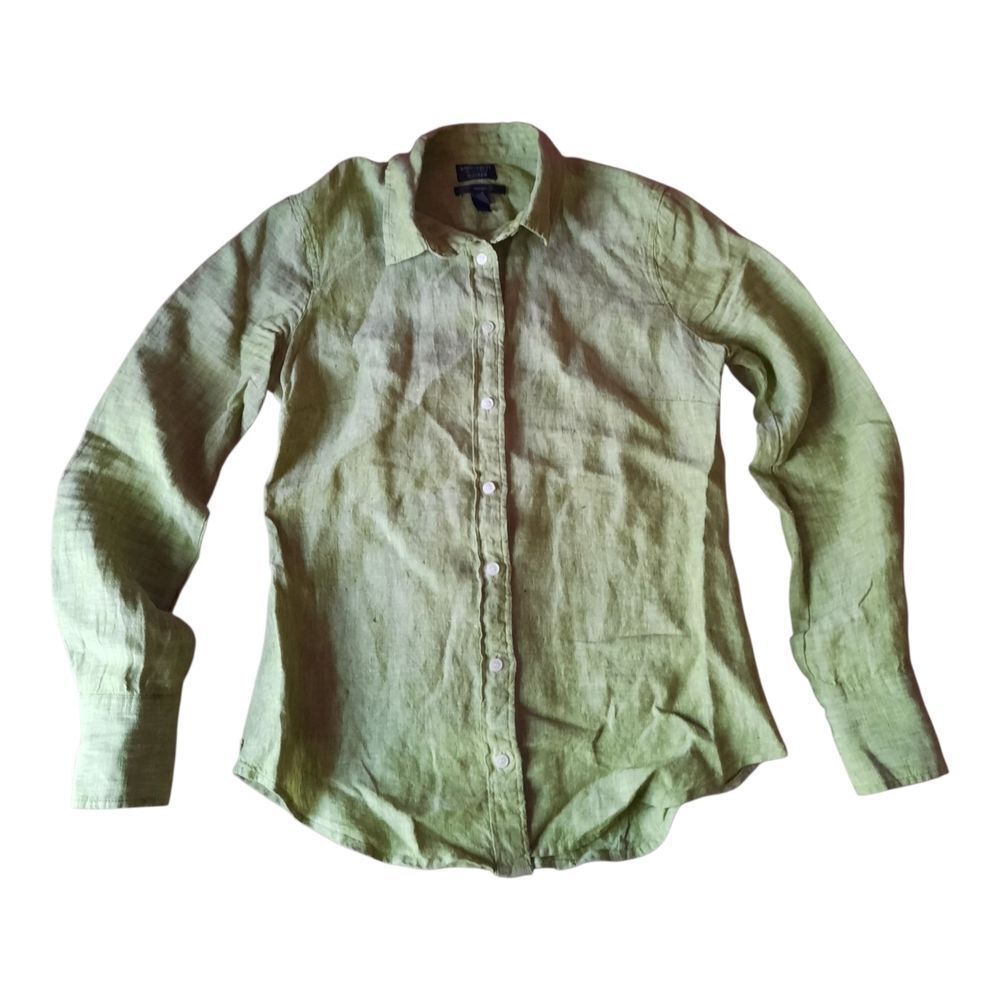 J. Crew Irish Linen Shirt in Olive - Picture 3 of 4